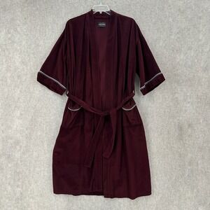 After Hours by Diplomat Vintage Burgundy Velour Smoking Robe One Size Fits All